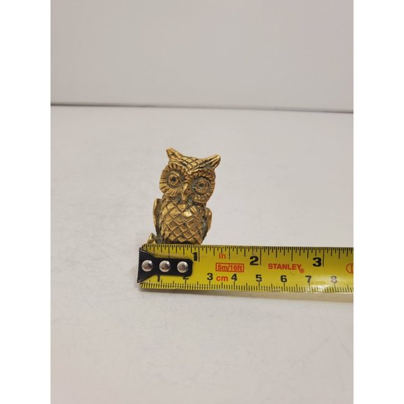 Owl figurine Vintage brass statuette Animal figurine Bronze Owl Lover gi… - Picture 9 of 10
